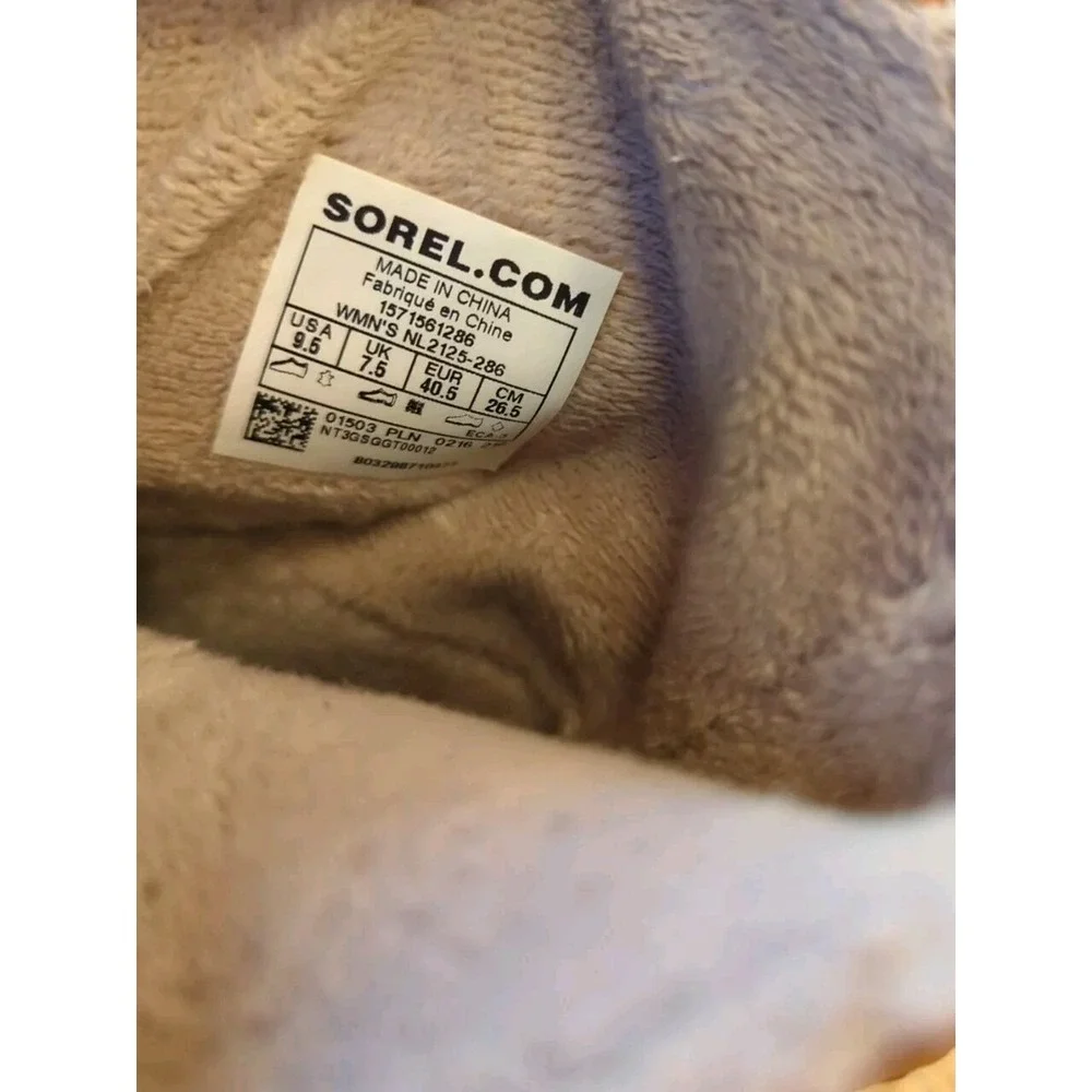 Sorel Women's Winter‎ Fancy Lace II Boots Brown Leather Mid Calf Boots Size 9.5